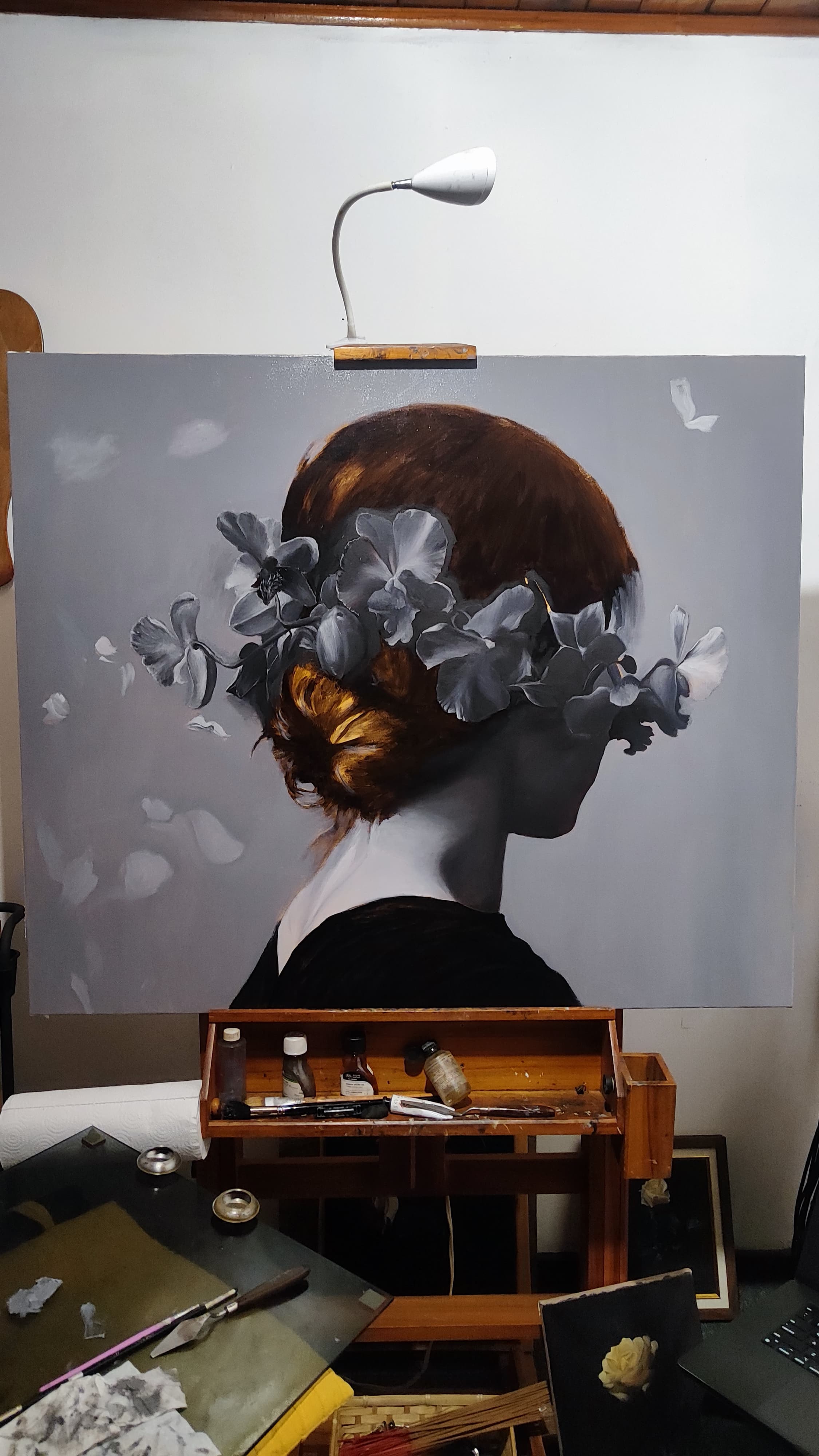 Early painting stage of Epifanía