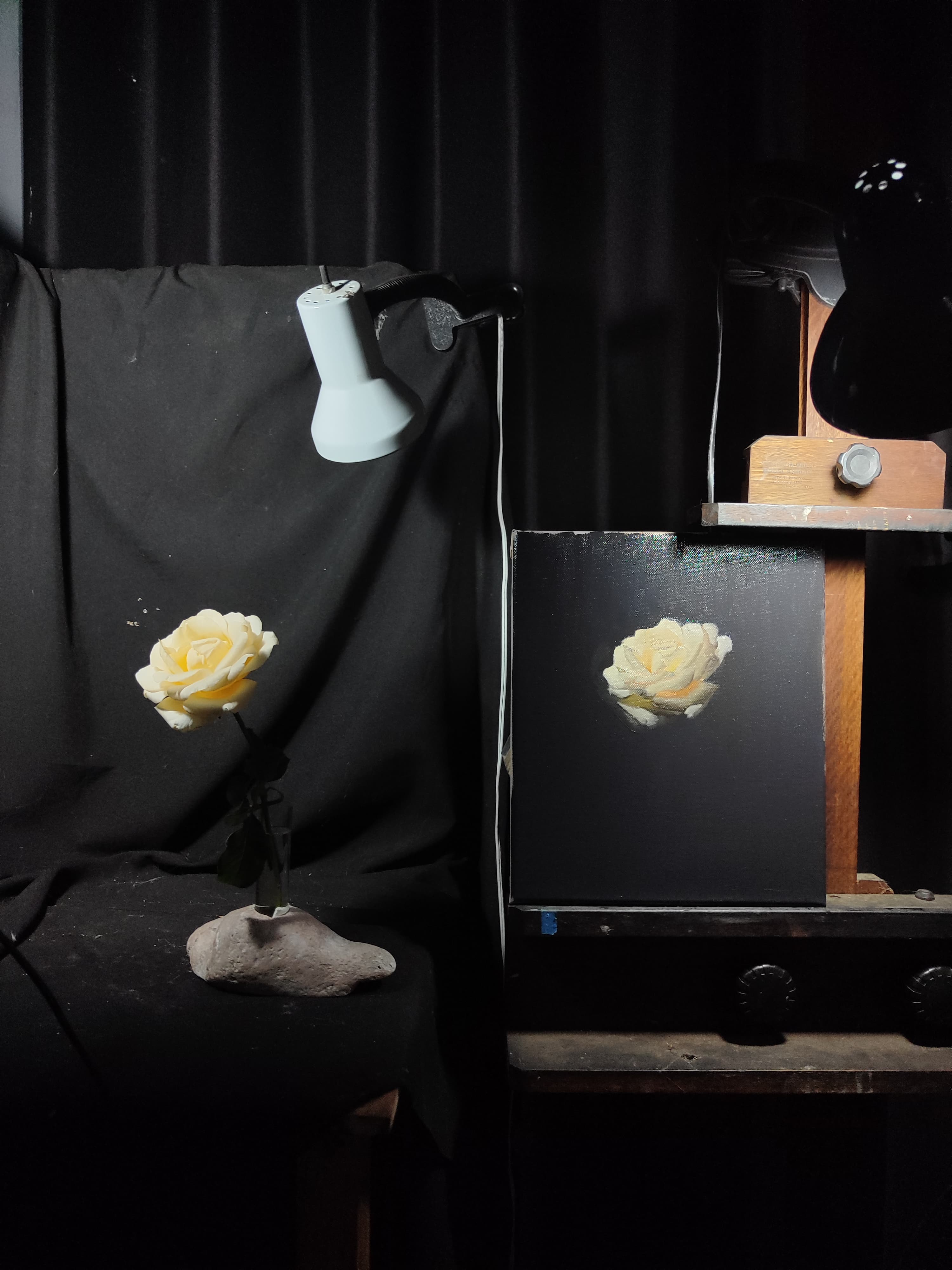 Advanced painting stage of Rose